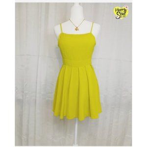 Premium Apple green lime green yellow cami dress